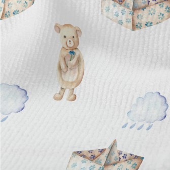 Paper Boat And Bear In The Clo Terry