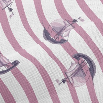 Sailing Boats Floating Around Performance Linen