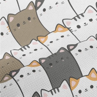 Cats Of Various Colors Standin Performance Linen