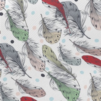Mysterious Colored Feathers Twill