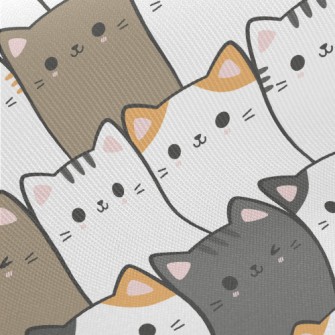 Cats Of Various Colors Standin Twill
