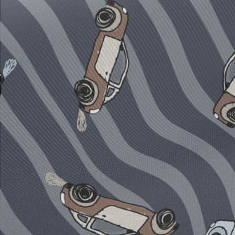 Classic Car In Retro Tones Twill