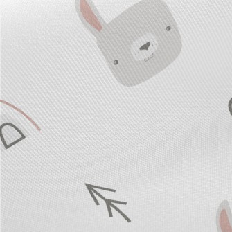 Cute Rabbit In The Woods Twill