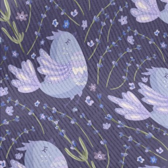 Purple Flowers Surround Purple Standard Corduroy