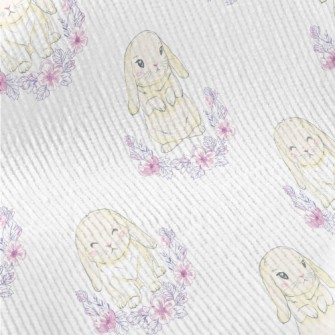 Lop-eared Rabbit Surrounded By Standard Corduroy