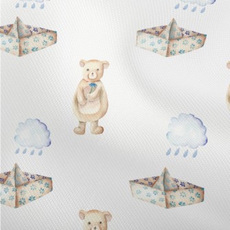 Paper Boat And Bear In The Clo Dobby