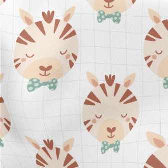 Animal Zebra Wearing A Bow Tie Stretch Ponte