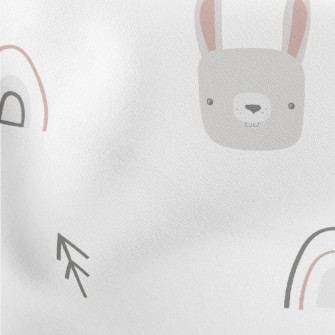 Cute Rabbit In The Woods Stretch Ponte