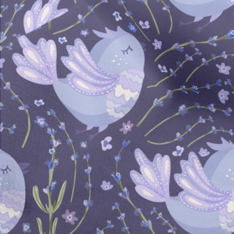 Purple Flowers Surround Purple Micro Fleece