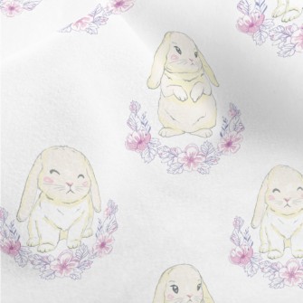 Lop-eared Rabbit Surrounded By Micro Fleece