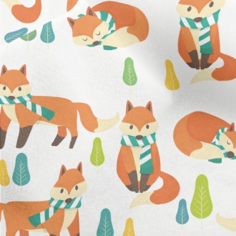 Scarf Fox Ready For Winter Micro Fleece