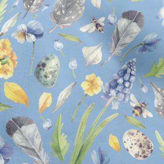Spring Landscape In Watercolor Micro Fleece