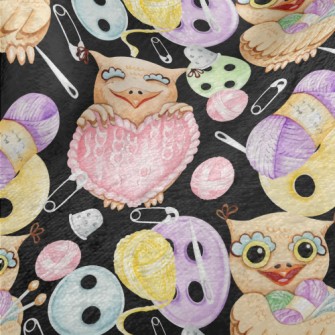 Animals Holding Sewing Supplie Minky