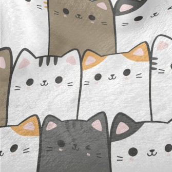 Cats Of Various Colors Standin Minky