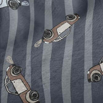 Classic Car In Retro Tones Minky