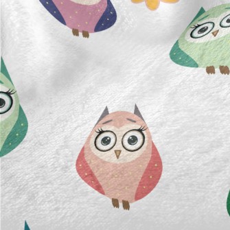 Colorful Owl Minky