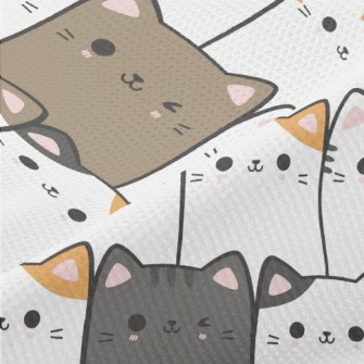 Cats Of Various Colors Standin Piqué