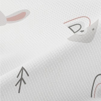 Cute Rabbit In The Woods Piqué