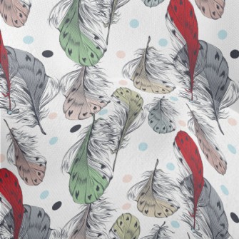 Mysterious Colored Feathers Lightweight Performance Linen