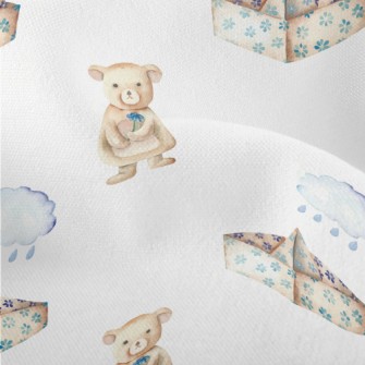 Paper Boat And Bear In The Clo Lightweight Performance Linen