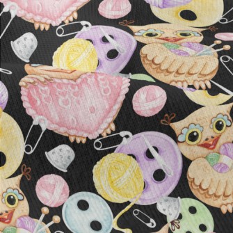 Animals Holding Sewing Supplie Modern Jersey