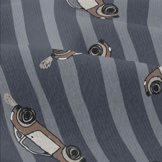 Classic Car In Retro Tones Modern Jersey
