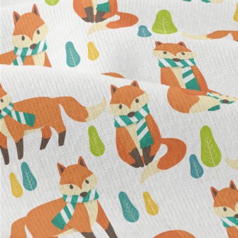 Scarf Fox Ready For Winter Modern Jersey