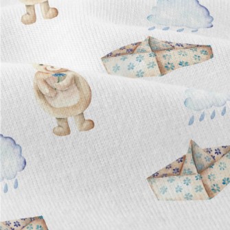 Paper Boat And Bear In The Clo Modern Jersey