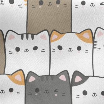 Cats Of Various Colors Standin Jersey Backed Fleece