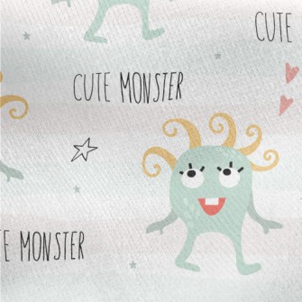 Funny And Playful Monster Jersey Backed Fleece