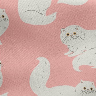 Smart And Flexible Persian Cat Jersey Backed Fleece