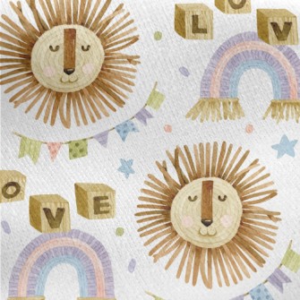 Baby Toys With Lion And Letter Jersey Backed Fleece