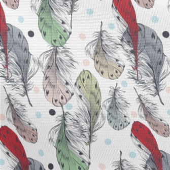 Mysterious Colored Feathers Pongee