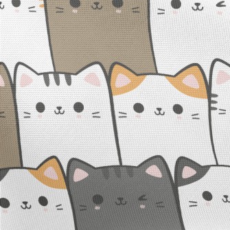 Cats Of Various Colors Standin Pongee