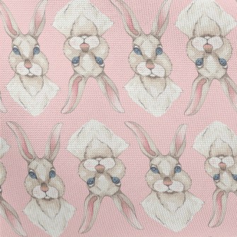 Blue-eyed Rabbit In Watercolor Pongee