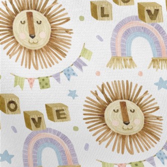 Baby Toys With Lion And Letter Pongee