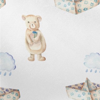 Paper Boat And Bear In The Clo Pongee