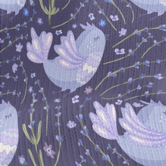 Purple Flowers Surround Purple Stretch Jersey