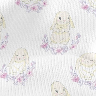Lop-eared Rabbit Surrounded By Stretch Jersey