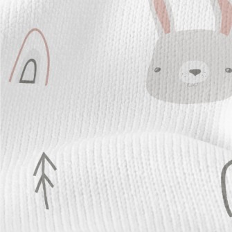 Cute Rabbit In The Woods Stretch Jersey