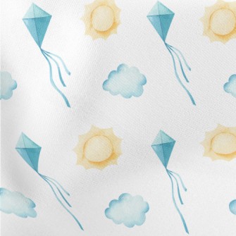 Flying A Kite Between The Clou Lightweight Cotton Poplin