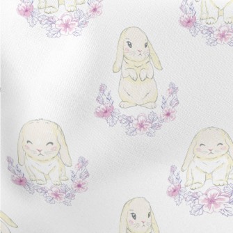 Lop-eared Rabbit Surrounded By Lightweight Cotton Poplin