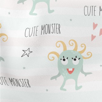 Funny And Playful Monster Lightweight Cotton Poplin