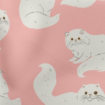 Smart And Flexible Persian Cat Lightweight Cotton Poplin