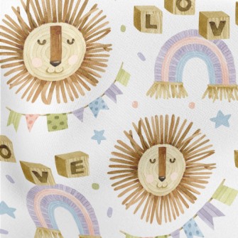 Baby Toys With Lion And Letter Lightweight Cotton Poplin