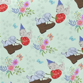 Two Naughty Dogs Playing With  Midweight Cotton Poplin