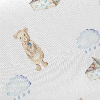 Paper Boat And Bear In The Clo Midweight Cotton Poplin