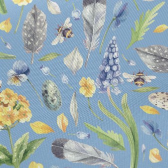 Spring Landscape In Watercolor Midweight Cotton Poplin