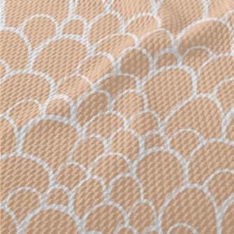 Orange Fish Scales Birdseye Piqué