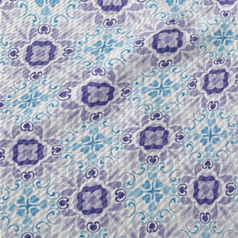 Blue And Purple Kaleidoscope Birdseye Piqué